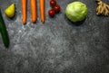 Vegetarian chef cook background restaurant wallpaper vibrant gastronomy backdrop Royalty Free Stock Photo