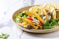 Vegetarian corn tacos