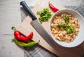 Vegetarian dinner-beans Royalty Free Stock Photo