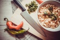 Vegetarian dinner-beans Royalty Free Stock Photo