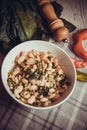 Vegetarian dinner-beans Royalty Free Stock Photo