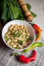 Vegetarian dinner-beans Royalty Free Stock Photo