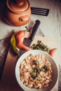 Vegetarian dinner-beans Royalty Free Stock Photo