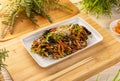 Vegetarian dish in Asian style Royalty Free Stock Photo