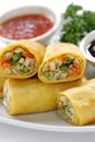 Vegetarian egg rolls Royalty Free Stock Photo