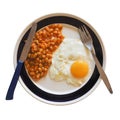 Vegetarian English breakfast isolated over white Royalty Free Stock Photo