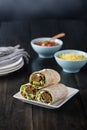 Vegetarian falafel wraps Royalty Free Stock Photo