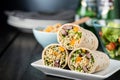 Vegetarian falafel wraps Royalty Free Stock Photo