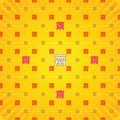 Vegetarian Festival of Chinese Buddhism seamless on yellow halo