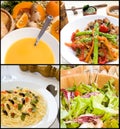 Vegetarian food collage Royalty Free Stock Photo