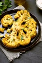 Vegetarian food. Fried cauliflower Royalty Free Stock Photo