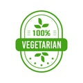 Vegetarian food label design Royalty Free Stock Photo