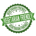 Vegetarian friendly grunge rubber stamp Royalty Free Stock Photo