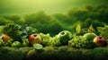 vegetarian green food background