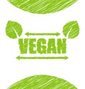 Vegetarian Green Text Label