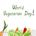 Vegetarian Day Greeting Card for Holiday