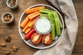 Vegetarian healthy snacks, vegetable snack: carrots, celery, tom Royalty Free Stock Photo