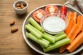 Vegetarian healthy snacks, vegetable snack: carrots, celery, tom Royalty Free Stock Photo