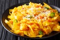 Vegetarian Indian Cabbage Bhaji spicy with vegetables and coconut close-up on a plate. horizontal