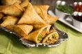 Vegetarian Indian Samosas Royalty Free Stock Photo