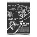 Vegetarian Italian Pizza Advertising Banner Vector
