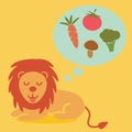 Vegetarian lion Royalty Free Stock Photo