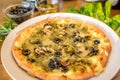 Vegetarian Manakish pizza