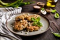 Vegetarian mushroom patties Royalty Free Stock Photo