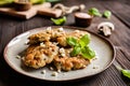 Vegetarian mushroom patties Royalty Free Stock Photo