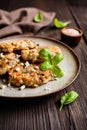 Vegetarian mushroom patties Royalty Free Stock Photo