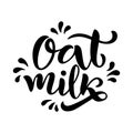 Vegetarian, oat, organic milk lettering quotes for banner, logo and packaging design