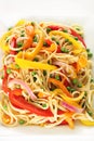 Vegetarian pasta upclose Royalty Free Stock Photo