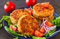 Vegetarian Patties- Meatless quinoa burgers Royalty Free Stock Photo