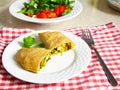 Vegetarian patty on a plate