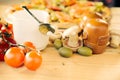 Vegetarian pizza ingredients Royalty Free Stock Photo