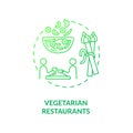 Vegetarian restaurants concept icon