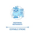 Vegetarian restaurants concept icon
