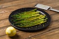 Vegetarian roasted asparagus with lemon zest
