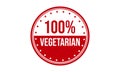 100% Vegetarian Rubber Stamp. 100% Vegetarian Grunge Stamp Seal Vector Illustration Royalty Free Stock Photo