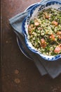 Vegetarian salad with bulgur, mint, tomato Royalty Free Stock Photo