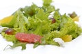 Vegetarian salad with fruit and lettuce Royalty Free Stock Photo