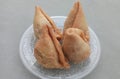 Vegetarian samsa or samosas.Indian special traditional street food punjabi samosa or Coxinha, Croquete