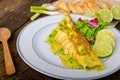 Vegetarian scallion omelette