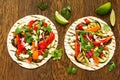 Vegetarian snack tacos