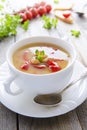 Vegetarian soup from chickpea and vegetables Royalty Free Stock Photo