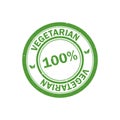 100% vegetarian stamp. Vegan logo. Vector icon Royalty Free Stock Photo
