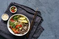 Vegetarian stir fry with soba noodles and vegetables