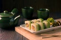 Vegetarian sushi set Royalty Free Stock Photo