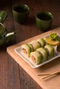 Vegetarian sushi set Royalty Free Stock Photo