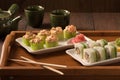 Vegetarian sushi set Royalty Free Stock Photo